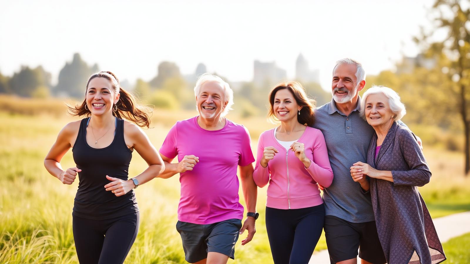 Personas activas disfrutando un estilo de vida saludable